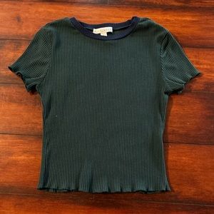 Green Ribbed Tshirt